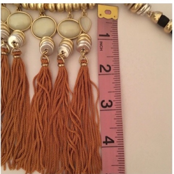 Lucky Brand Gold Mustard OCHRE Fringe Necklace - Picture 7 of 7